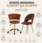 Set de 2 Sillas Velvet Giratoria Ajustable y Viena Dorada  - Miniatura 2