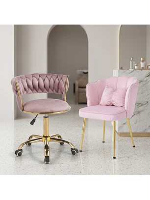 Set 2 Sillas Velvet Premium Giratoria y Decorativa con Cojín