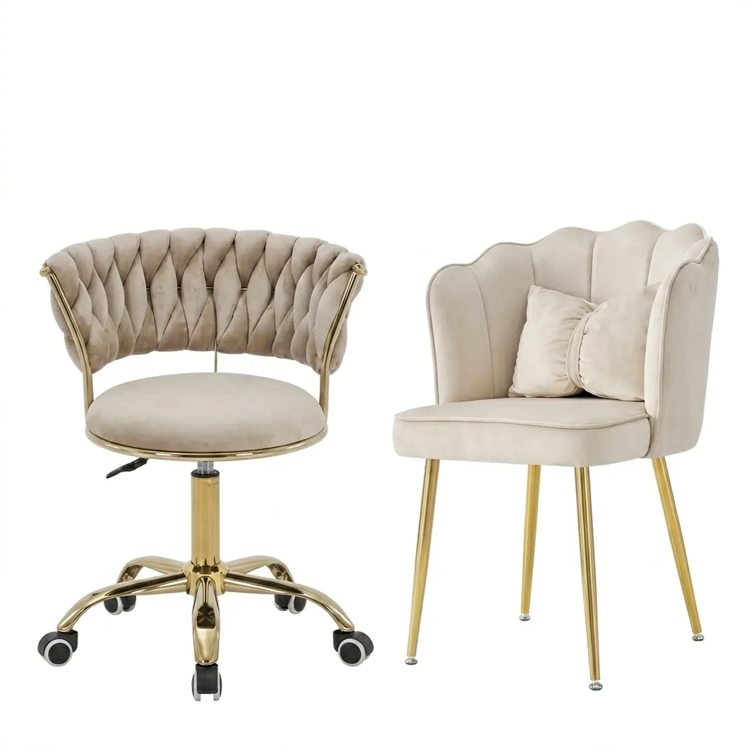 Set 2 Sillas Velvet Premium Giratoria y Decorativa con Cojín 9