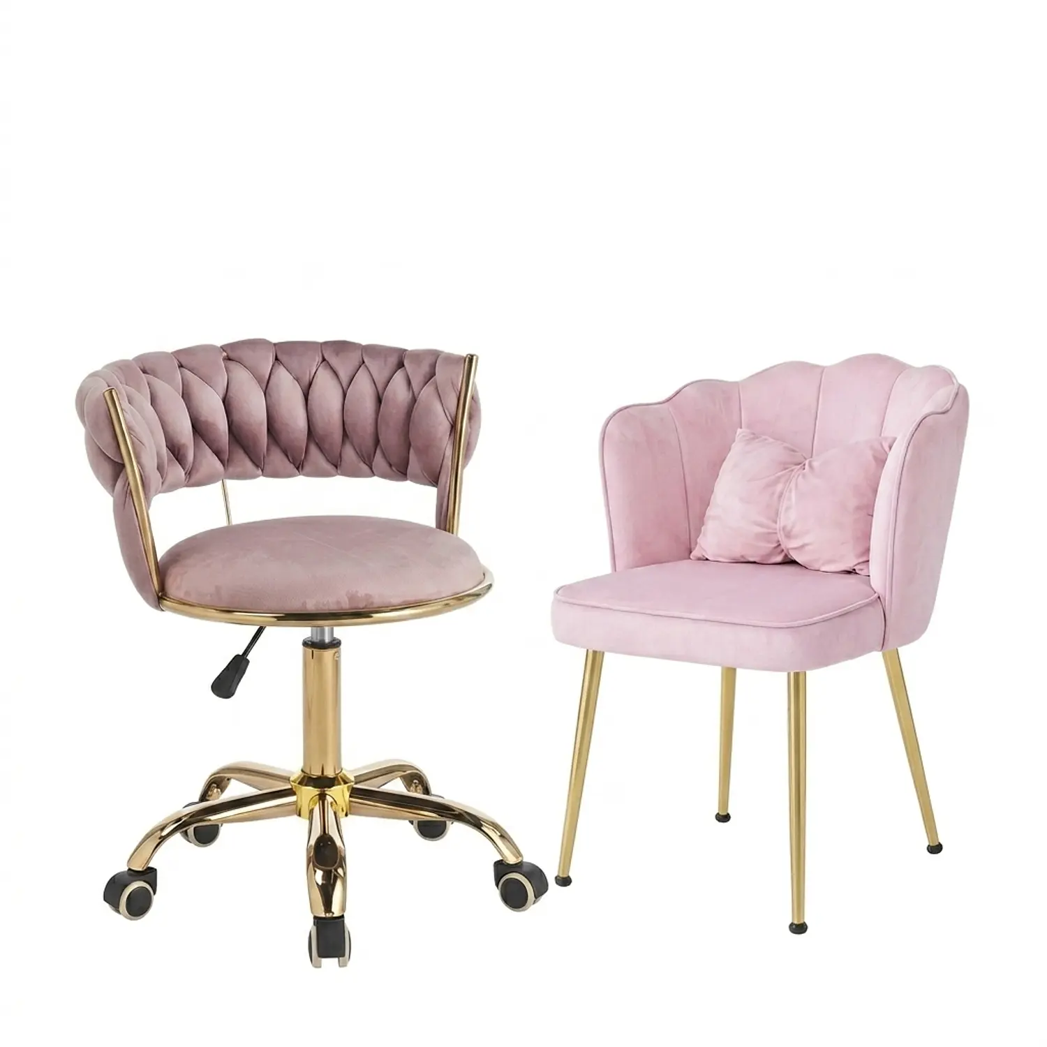 Set 2 Sillas Velvet Premium Giratoria y Decorativa con Cojín 3