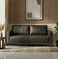 Juego de Sofá 2 Cuerpos y 2 Sillones Individuales Negro - Miniatura 5