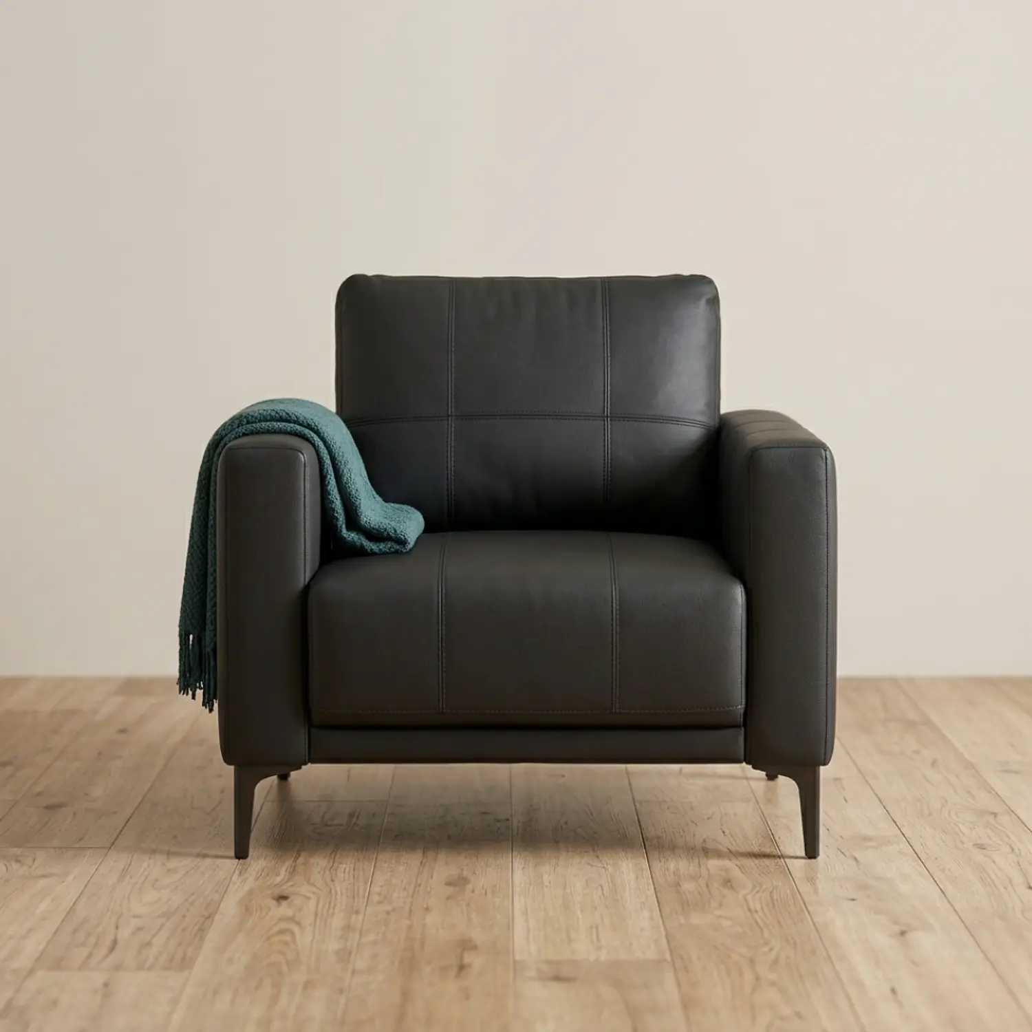 Juego de Sofá 2 Cuerpos y 2 Sillones Individuales Negro 4