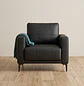 Juego de Sofá 2 Cuerpos y 2 Sillones Individuales Negro - Miniatura 4