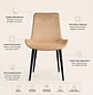 Silla Comedor Oslo Velvet Patas Negras - Miniatura 3
