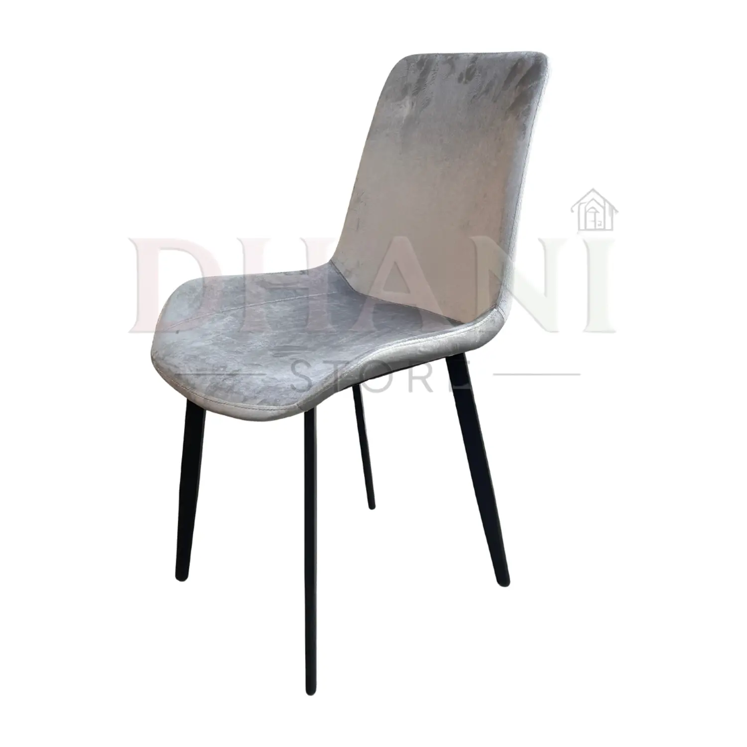 Silla Comedor Oslo Velvet Patas Negras 6
