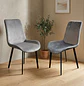 Set de 2 Sillas Oslo Velvet Pata Negra para Comedor - Miniatura 1