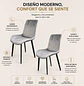 Set de 2 Sillas Oslo Velvet Pata Negra para Comedor - Miniatura 2