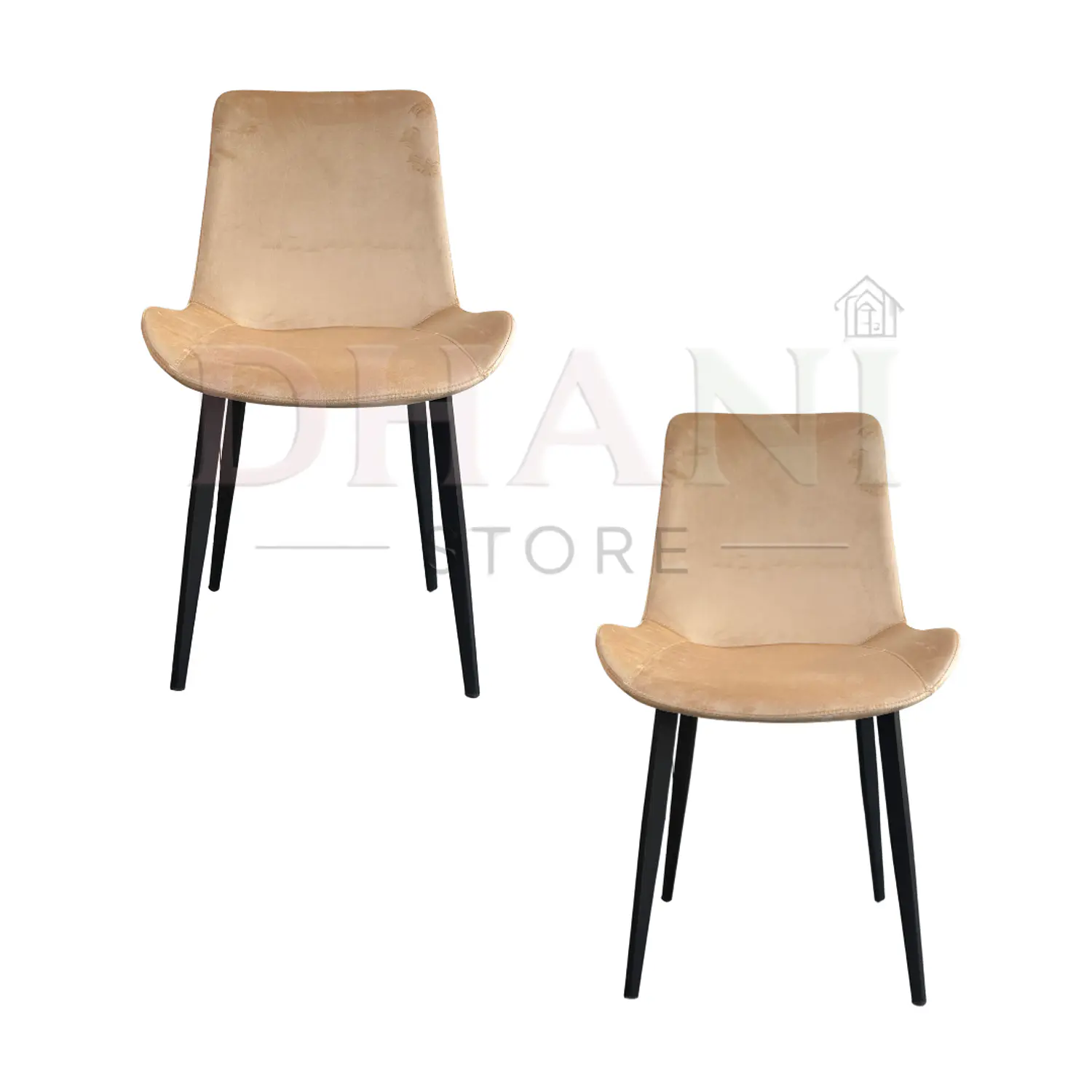 Set de 2 Sillas Oslo Velvet Pata Negra para Comedor 6