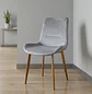 Silla Comedor Oslo Velvet Patas Doradas Moderna - Miniatura 1