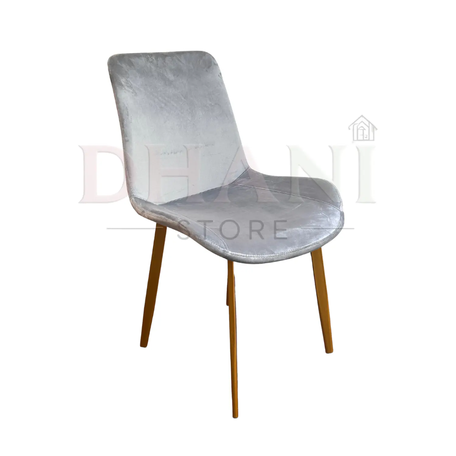 Silla Comedor Oslo Velvet Patas Doradas Moderna 4