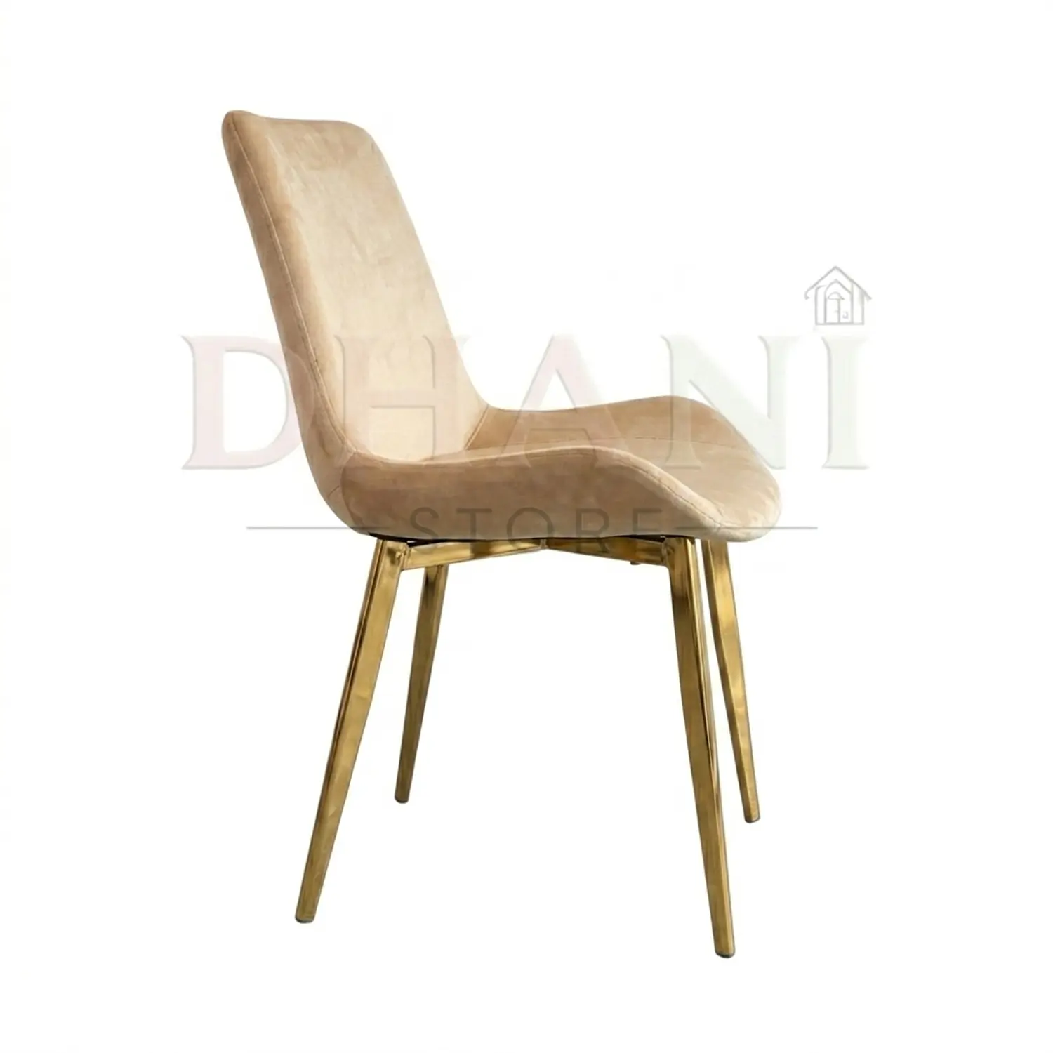 Silla Comedor Oslo Velvet Patas Doradas Moderna 8