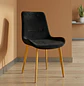 Silla Comedor Oslo Velvet Patas Doradas Moderna - Miniatura 9