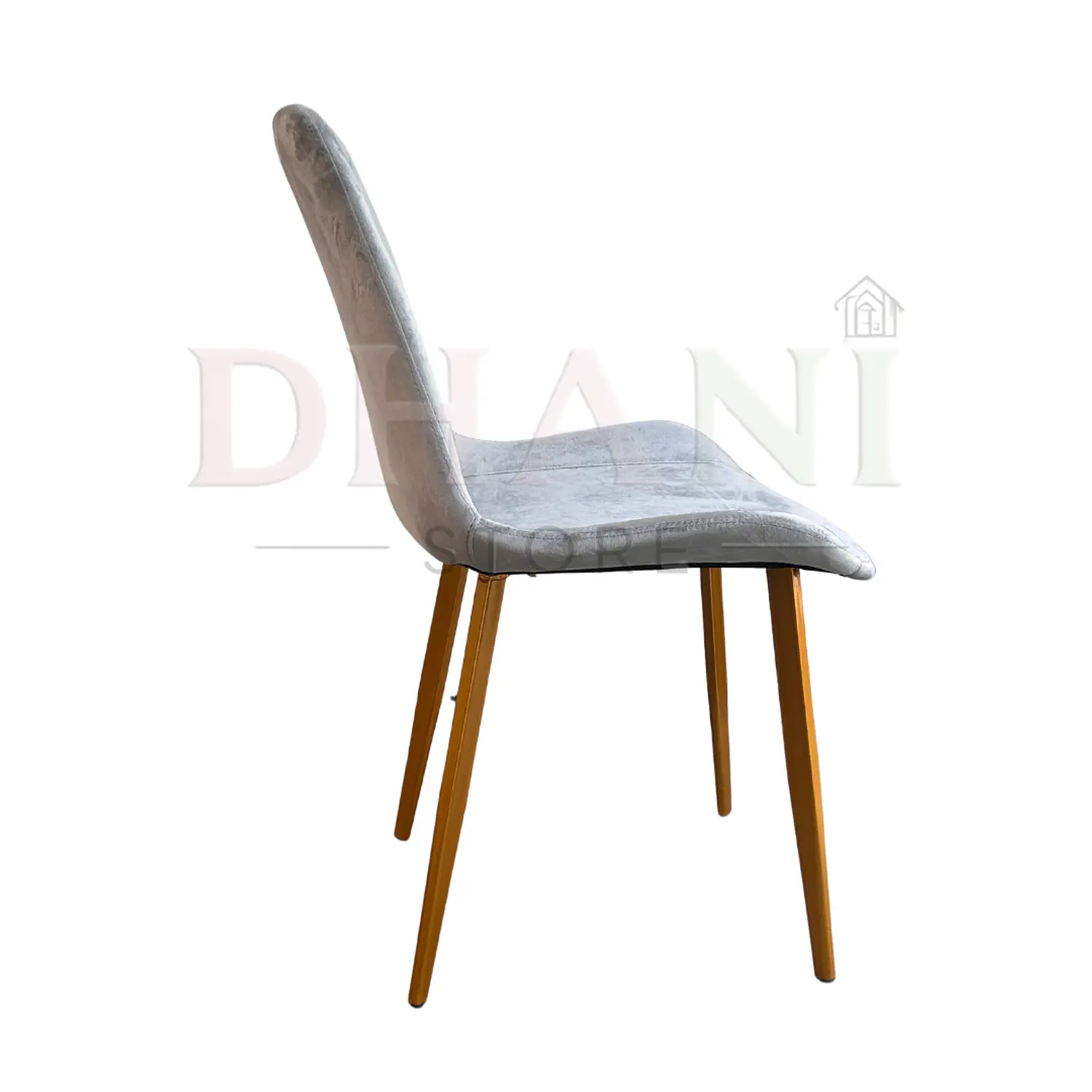 Silla Comedor Oslo Velvet Patas Doradas Moderna 5