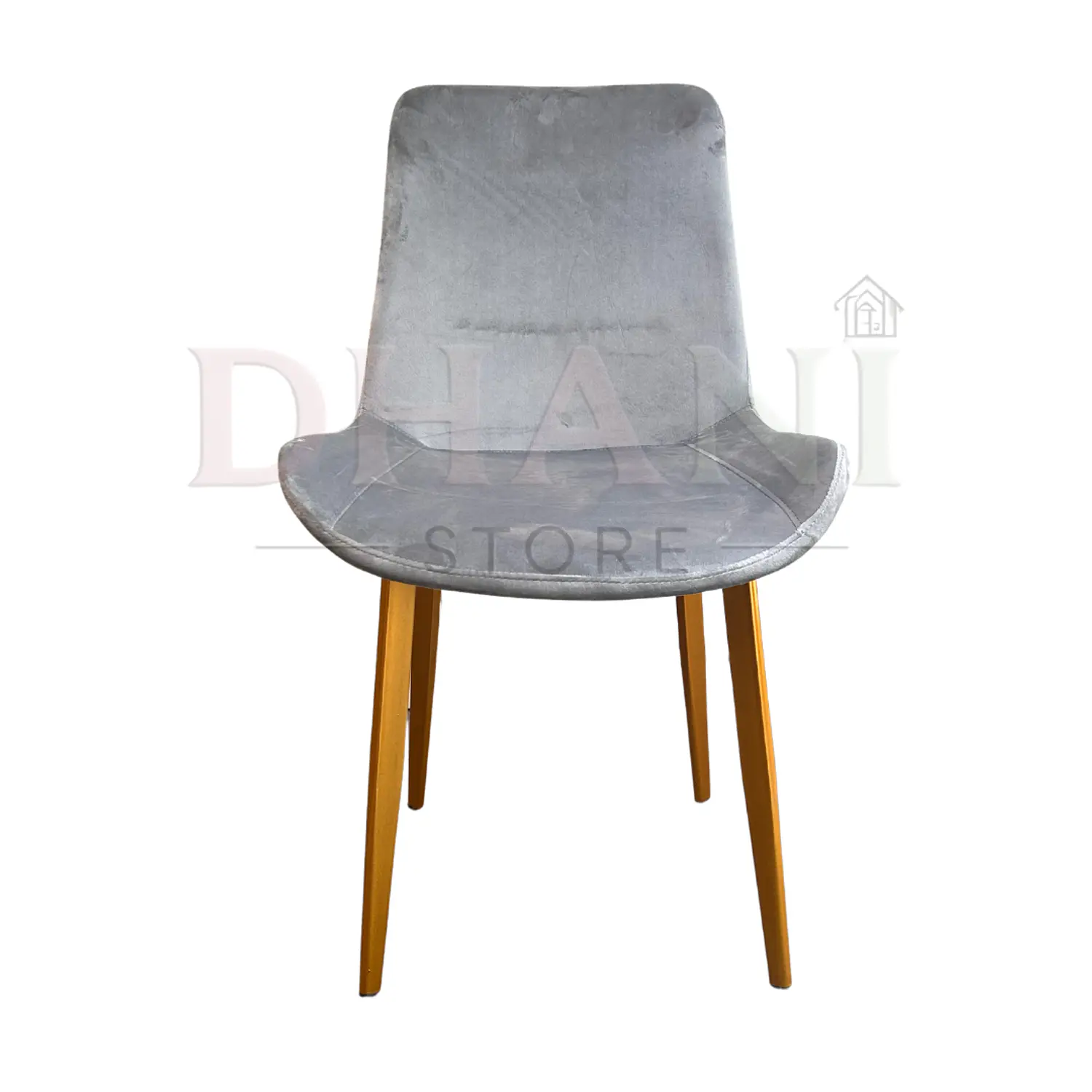 Silla Comedor Oslo Velvet Patas Doradas Moderna 3