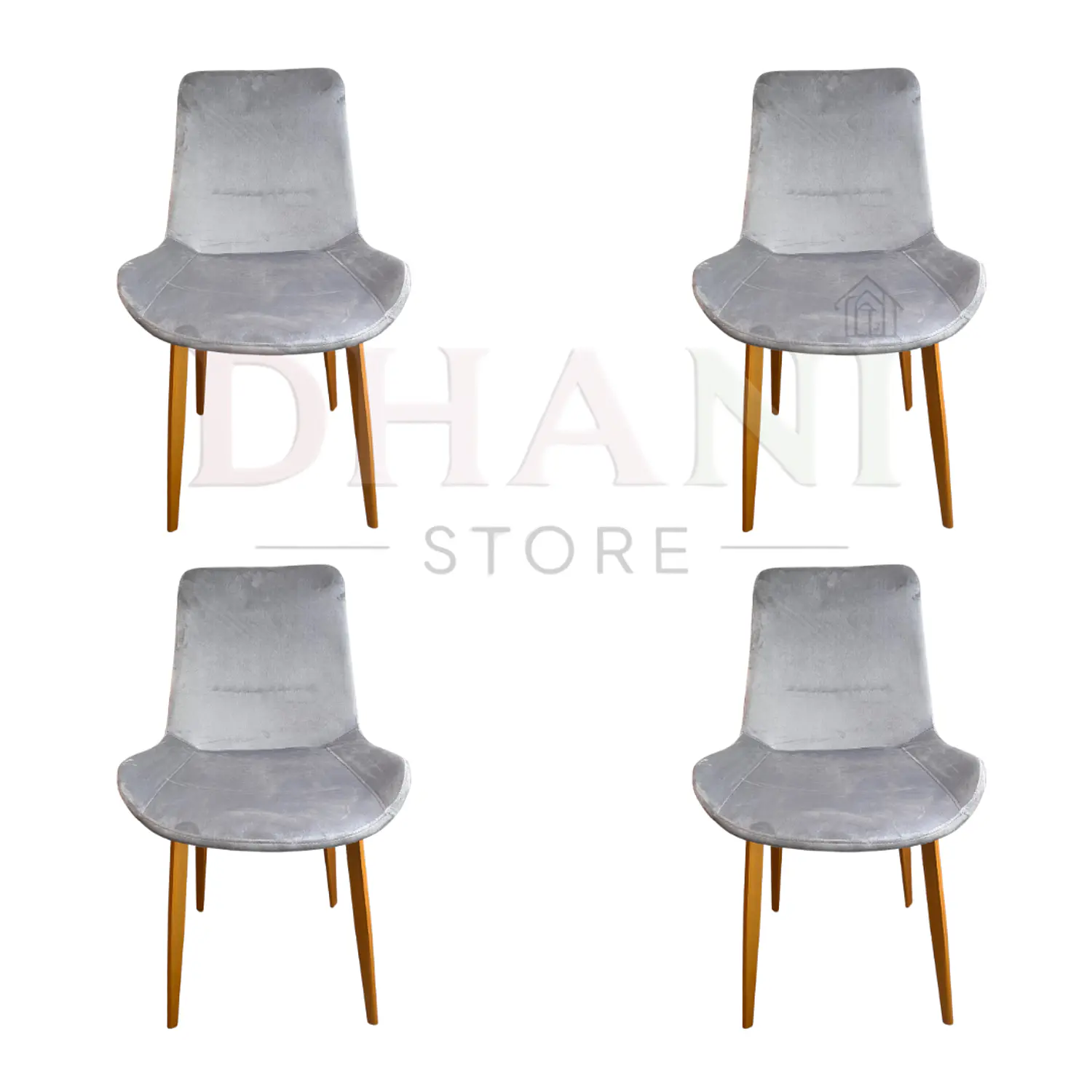 Set 4 Sillas Oslo Velvet Patas Doradas para Comedor 6