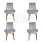 Set 4 Sillas Oslo Velvet Patas Doradas para Comedor - Miniatura 6