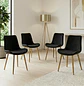Set 4 Sillas Oslo Velvet Patas Doradas para Comedor - Miniatura 8