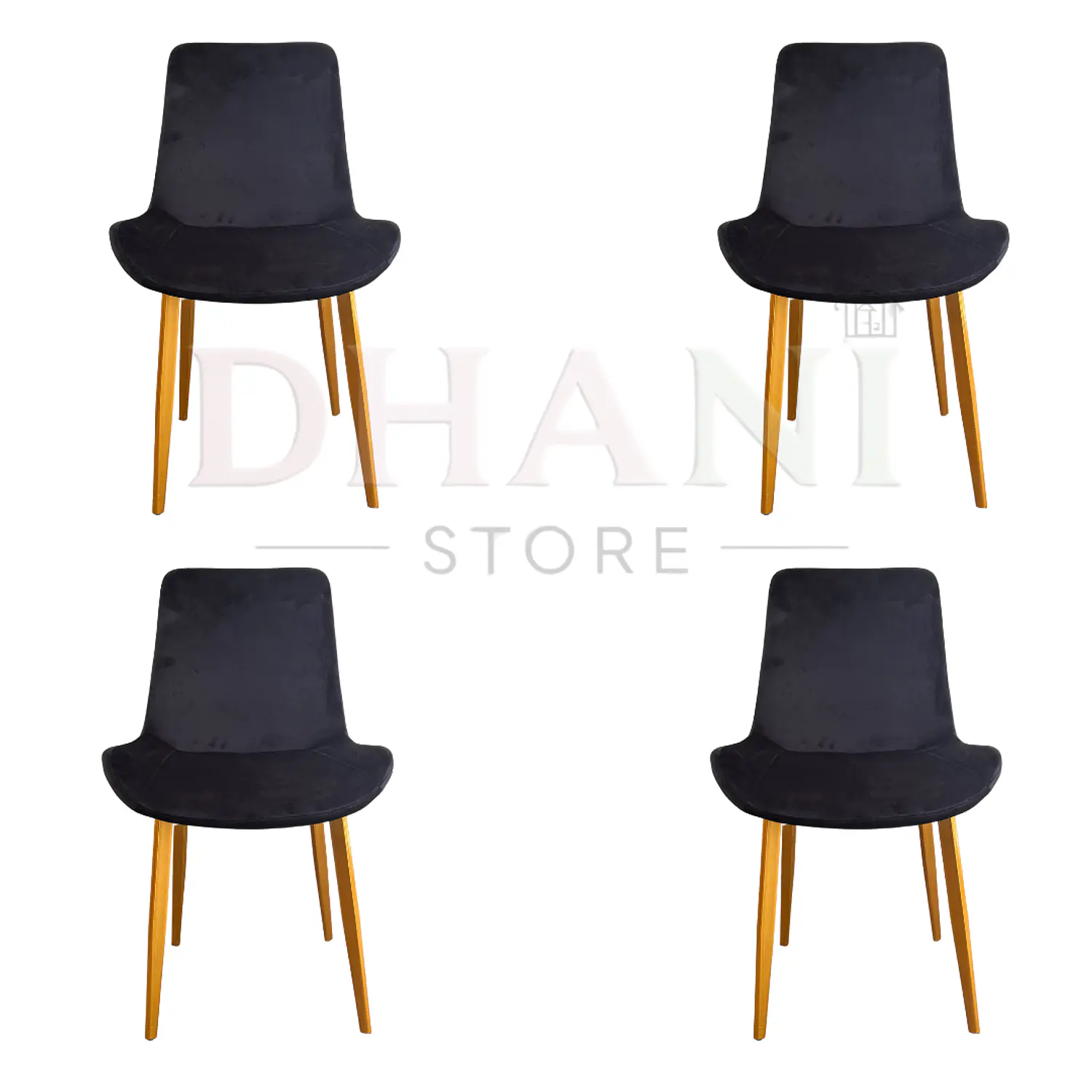 Set 4 Sillas Oslo Velvet Patas Doradas para Comedor 9