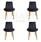 Set 4 Sillas Oslo Velvet Patas Doradas para Comedor - Miniatura 9