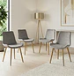 Set 4 Sillas Oslo Velvet Patas Doradas para Comedor - Miniatura 5