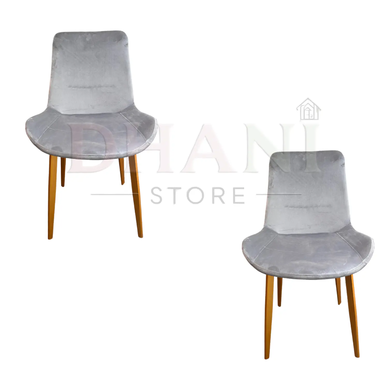 Set de 2 Sillas Oslo Velvet con Patas Doradas para Comedor 6