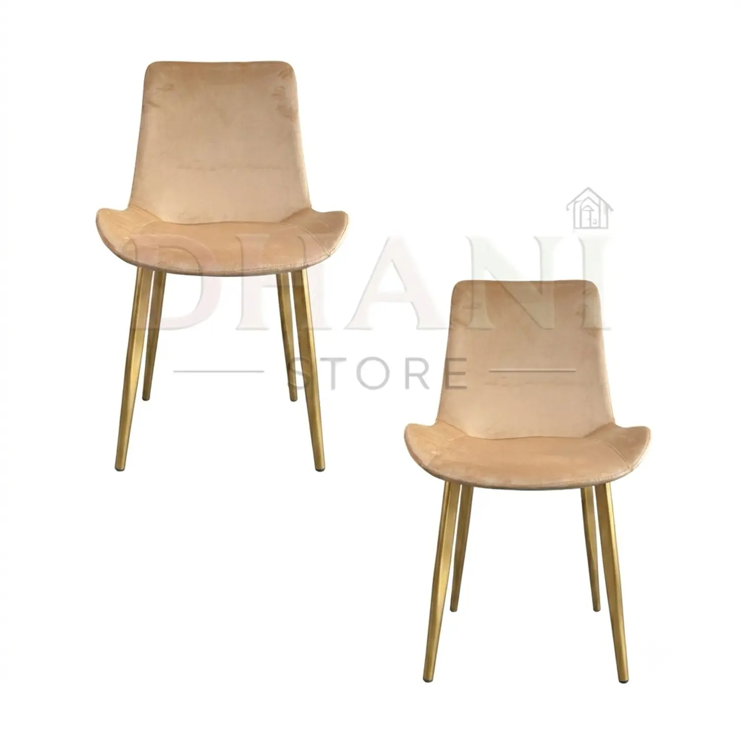 Set de 2 Sillas Oslo Velvet con Patas Doradas para Comedor 9