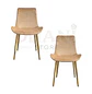 Set de 2 Sillas Oslo Velvet con Patas Doradas para Comedor - Miniatura 9
