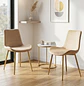 Set de 2 Sillas Oslo Velvet con Patas Doradas para Comedor - Miniatura 8