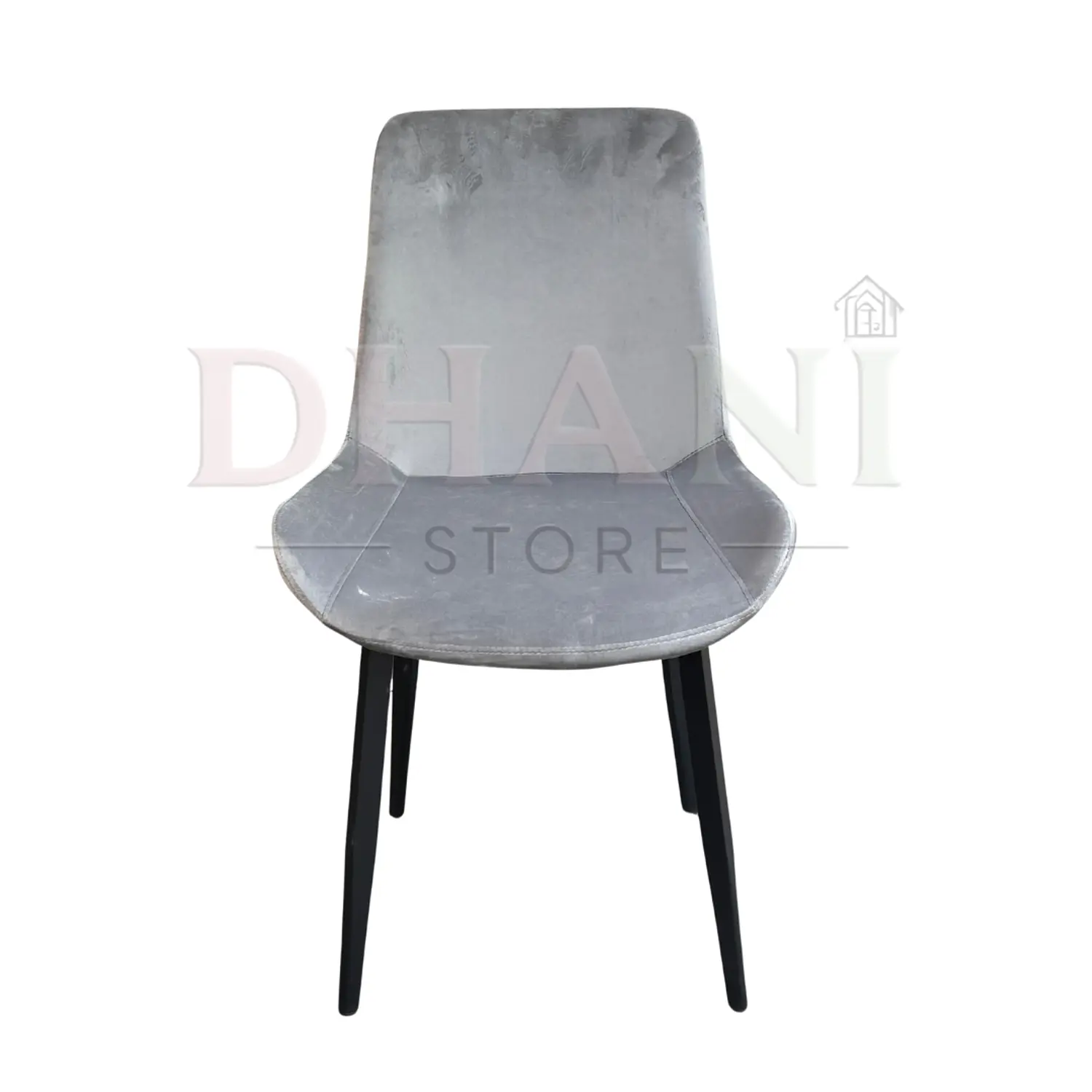 Set de 4 Sillas Oslo Velvet Tapizadas con Patas Negras 4