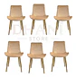 Set de 6 Sillas Oslo Velvet con Patas Doradas para Comedor - Miniatura 1