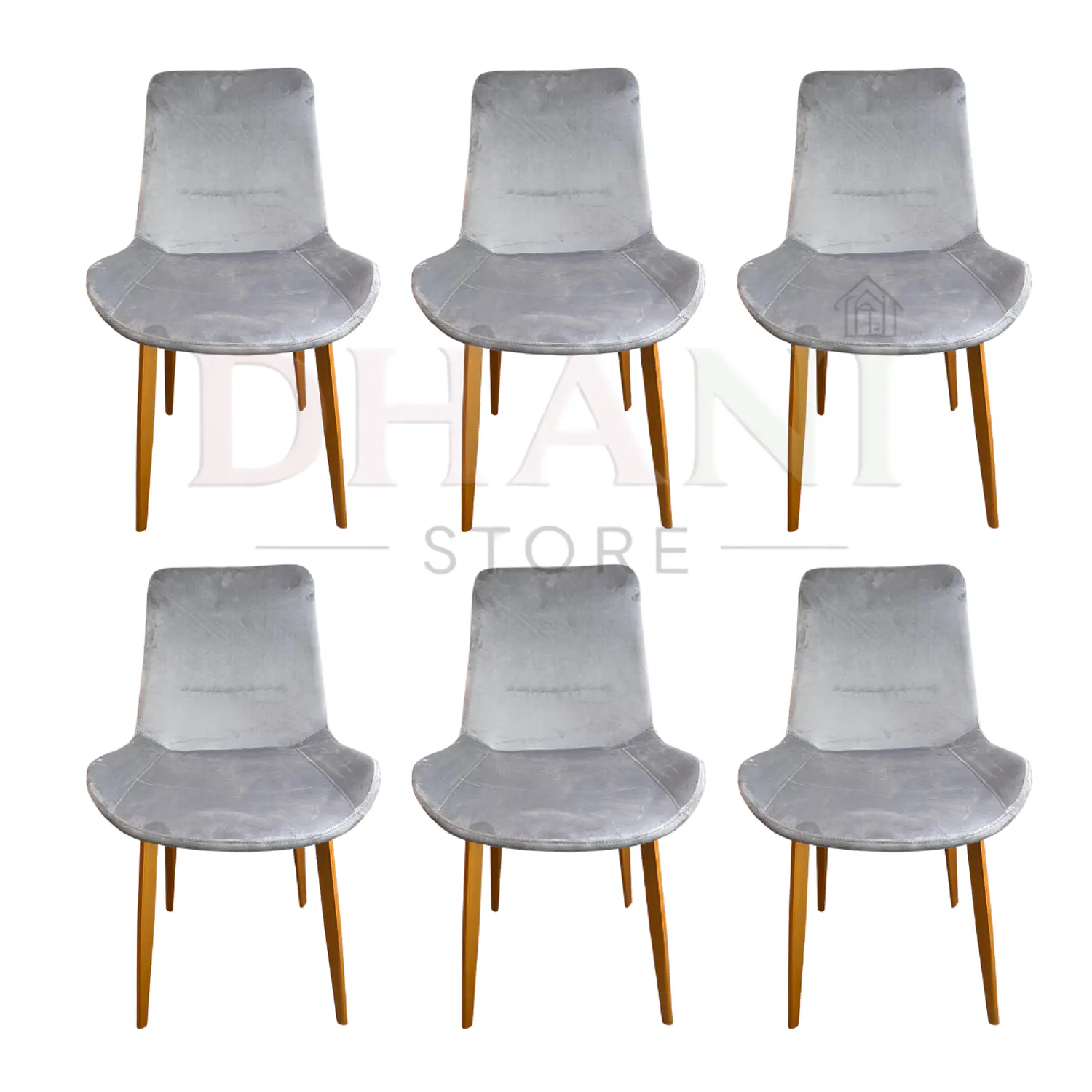 Set de 6 Sillas Oslo Velvet con Patas Doradas para Comedor 6