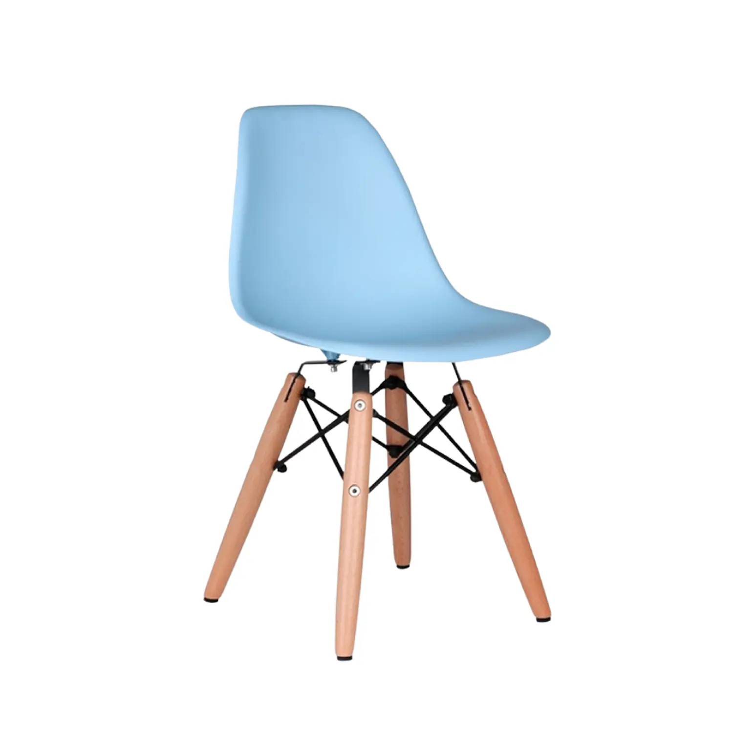 Silla Eames Kids de Polipropileno con Patas de Madera 7