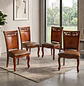 Set de 4 Sillas Verona de Comedor Caoba Talladas Tapizadas - Miniatura 1