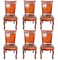 Set de 6 Sillas Verona de Comedor Caoba Talladas Clásicas - Miniatura 1