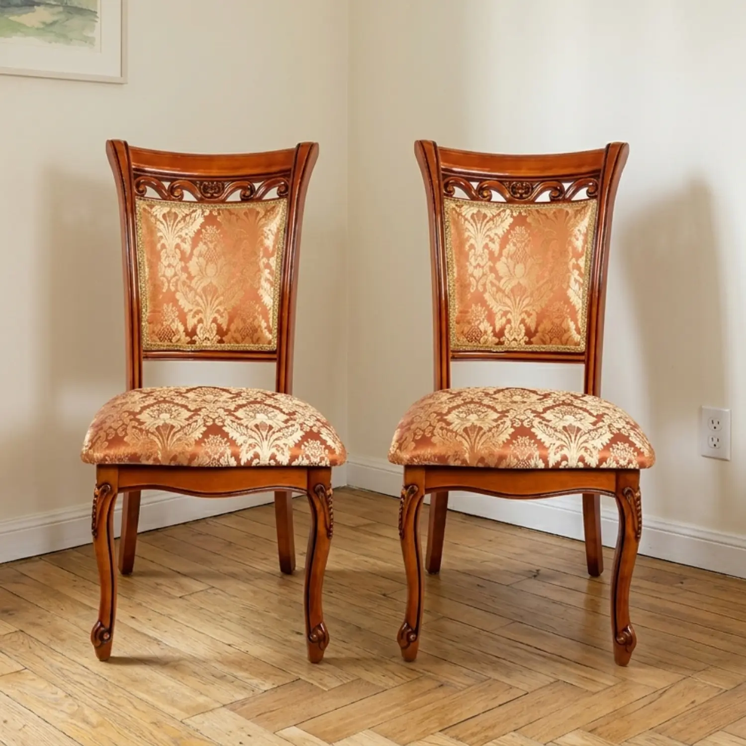 Set de 2 Sillas de Comedor Leticia Estampadas de Madera 1