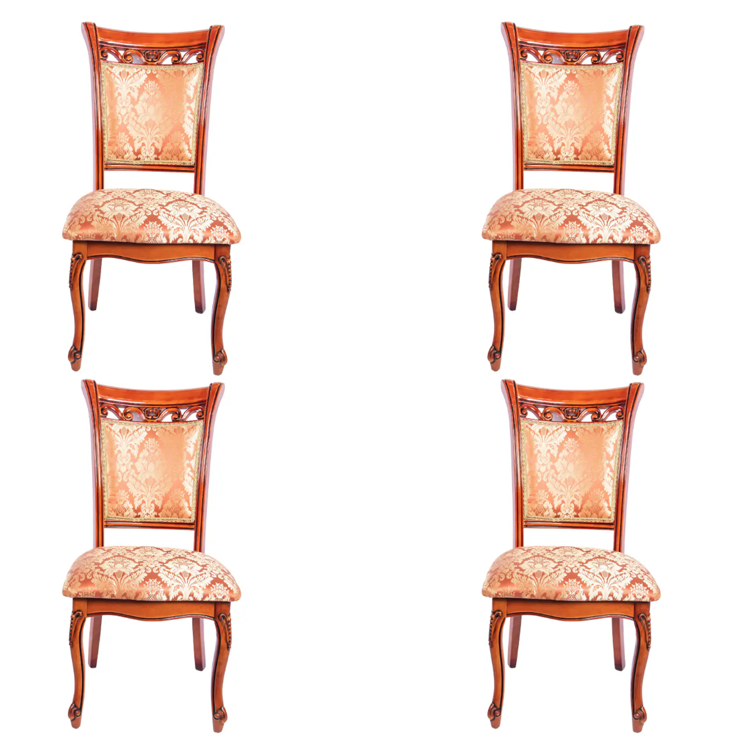 Set de 4 Sillas de Comedor Leticia de Madera Estampadas 3