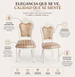 Set de 2 Sillas Mónaco Clásicas Blancas Tapizadas de Madera - Miniatura 2