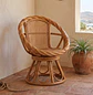Silla de Ratán Zambia Natural Tejida para Living y Terraza - Miniatura 1