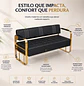 Banca de Espera Múnich Negra Estructura Dorada - Miniatura 2