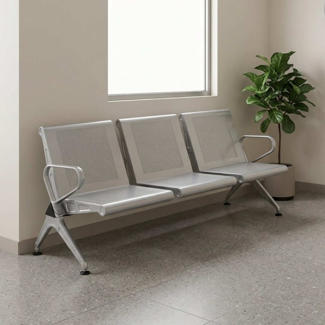 Banca de Espera Hannover 3 Puestos Metal Nova