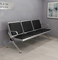 Banca de Espera Hamburgo 3 Plazas Metal Acolchada - Miniatura 1