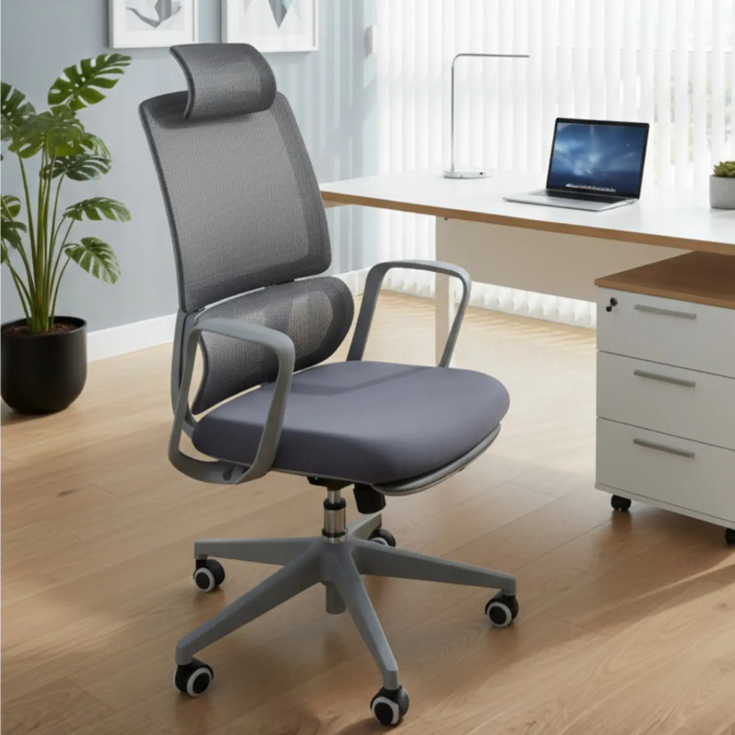 Silla de Oficina Profesional Ergonómica Ejecutiva con Respaldo Alto y Apoyacabeza 5