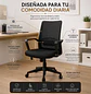 Silla de Oficina Florencia Malla Negra con Soporte - Miniatura 2