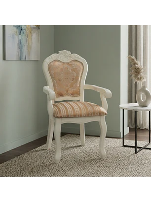 Silla de Comedor de Madera Maciza Europea con Tallado