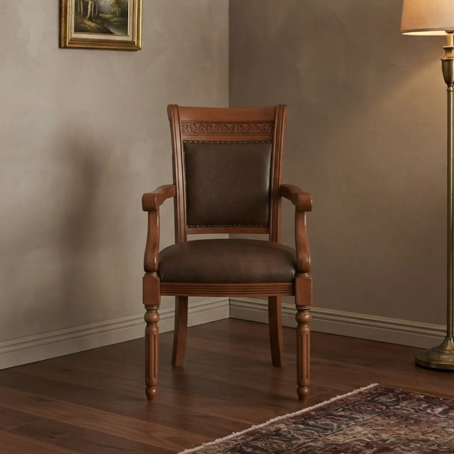 Sitial Bélgica Para Comedor Madera Americana 1