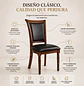 Set 2 Sillas de Comedor Lisboa Madera Americana y Ecocuero - Miniatura 2