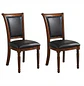 Set 2 Sillas de Comedor Lisboa Madera Americana y Ecocuero - Miniatura 3