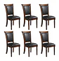 Set 6 Sillas de Comedor Lisboa en Madera Americana y Ecocuero - Miniatura 3