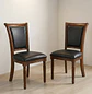 Set 2 Sillas de Comedor Lisboa Madera Americana y Ecocuero - Miniatura 1