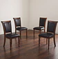Set 4 Sillas de Comedor Lisboa Madera Americana y Ecocuero - Miniatura 1